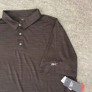 NWT‎ Reebok Golf Polo Shirt 2XL Speedwick Mens Big and Tall Short Sleeve Black